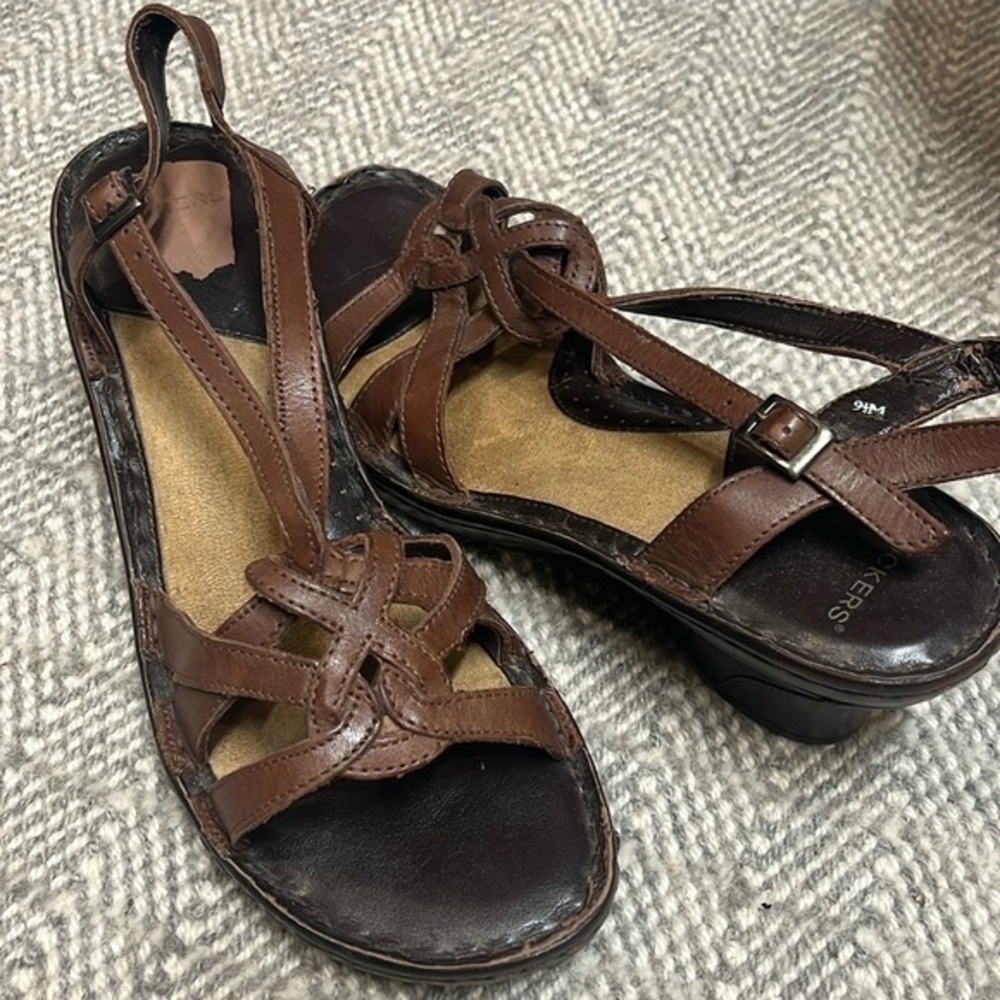 Dockers leather strap wedge sandals size women’s 9 1/2